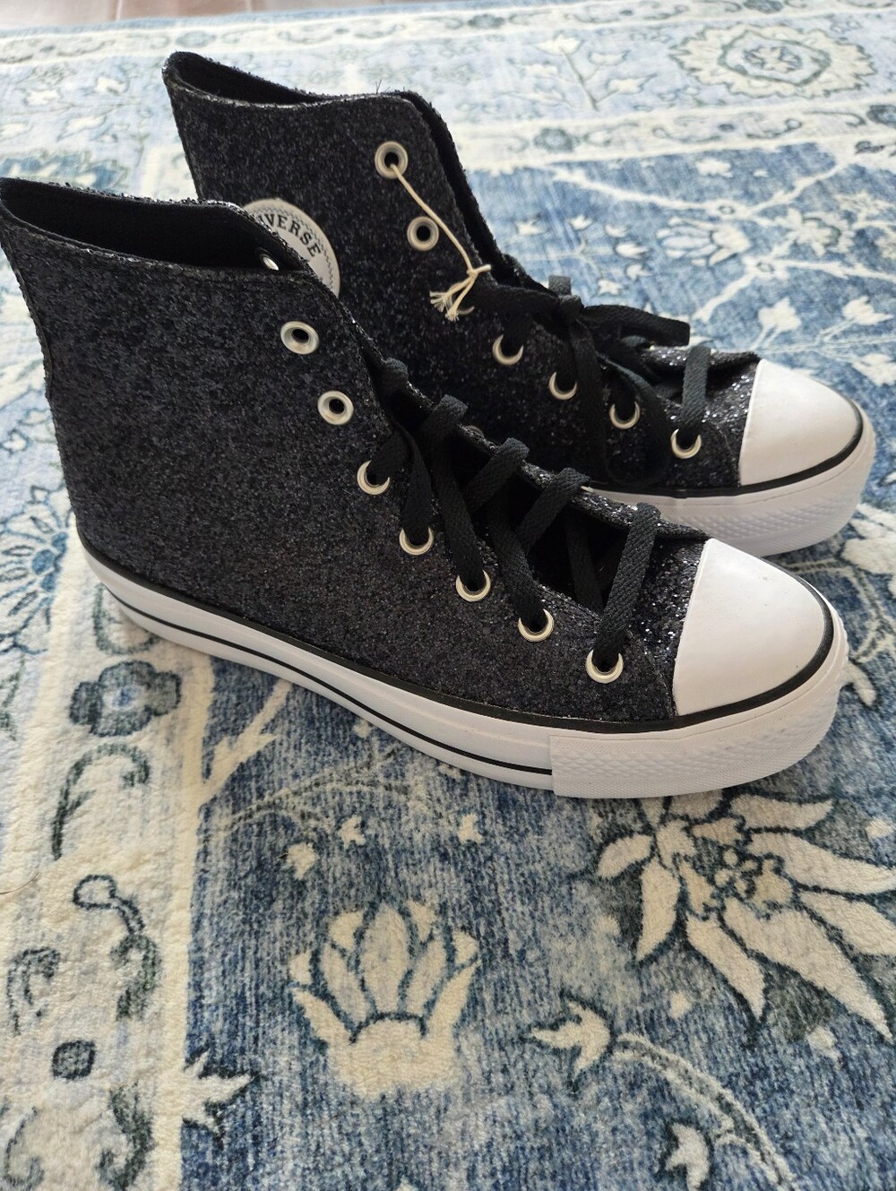 Black Sparkle Converse